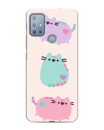Чехол для Motorola MOTO G10 с картинкой «Pusheen трио»