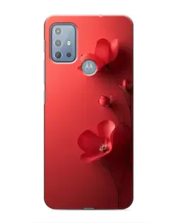 Чехол для Motorola MOTO G10 с картинкой «Маковые соцветия»
