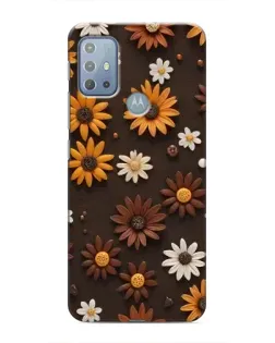 Чехол для Motorola MOTO G10 с картинкой «Узор из маленьких подсолнухов»