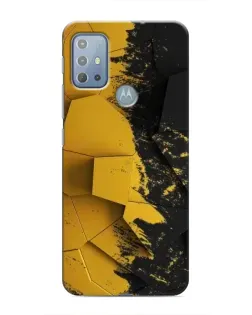 Чехол для Motorola MOTO G10 с картинкой «Золотые осколки геометрии»
