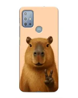 Чехол для Motorola MOTO G10 с картинкой «Капибара виктория» Чехол для Motorola MOTO G10 с картинкой «Капибара виктория»