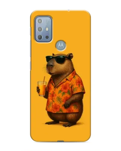 Чехол для Motorola MOTO G10 с картинкой «Капибара на отдыхе»