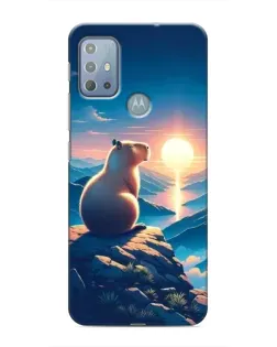 Чехол для Motorola MOTO G10 с картинкой «Закат солнца с капибарой» Чехол для Motorola MOTO G10 с картинкой «Закат солнца с капибарой»
