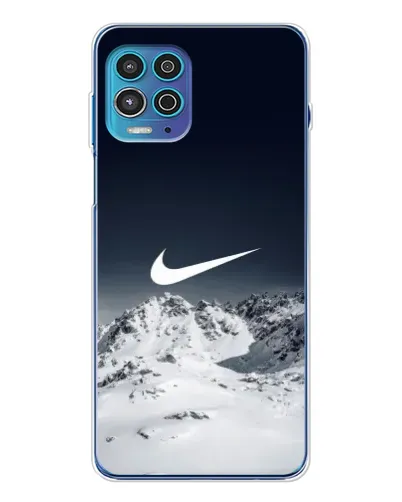 Чехол для Motorola MOTO G100 Pro с картинкой «Nike — зимние горы» Чехол для Motorola MOTO G100 Pro с картинкой «Nike — зимние горы»