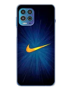Чехол для Motorola MOTO G100 Pro с картинкой «Синий пульс Nike»