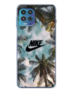 Чехол для Motorola MOTO G100 Pro с картинкой «Тропический принт Nike»