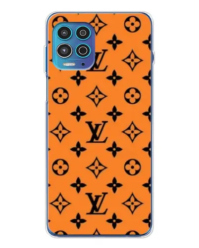 Чехол для Motorola MOTO G100 Pro с картинкой «Оранжевый стиль LV»