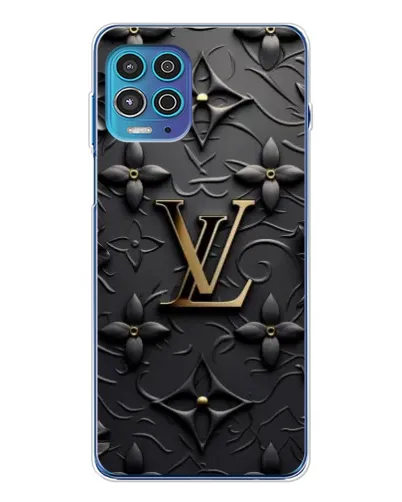 Чехол для Motorola MOTO G100 Pro с картинкой «Кожаная текстура LV»