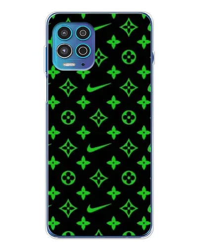 Чехол для Motorola MOTO G100 Pro с картинкой «Неоновый принт LV»