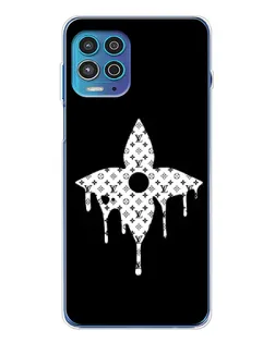 Чехол для Motorola MOTO G100 Pro с картинкой «Цветочная монограмма»