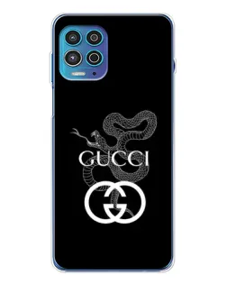 Чехол для Motorola MOTO G100 Pro с картинкой «Gucci — серебряная змея» Чехол для Motorola MOTO G100 Pro с картинкой «Gucci — серебряная змея»