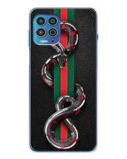 Чехол для Motorola MOTO G100 Pro с картинкой «Gucci — змея на полосе» Чехол для Motorola MOTO G100 Pro с картинкой «Gucci — змея на полосе»