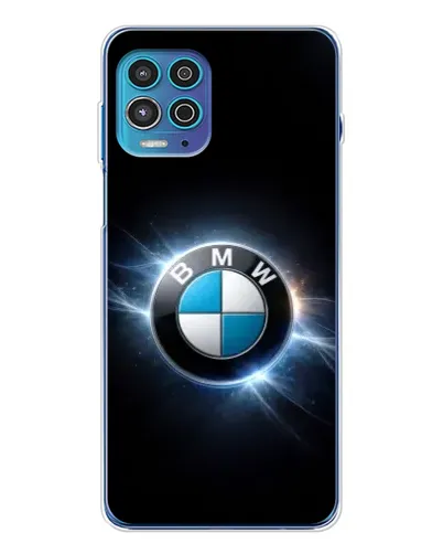 Чехол для Motorola MOTO G100 Pro с картинкой «BMW — неоновое сияние»