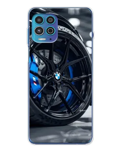 Чехол для Motorola MOTO G100 Pro с картинкой «Колесо BMW вблизи»