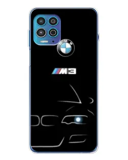 Чехол для Motorola MOTO G100 Pro с картинкой «Минималистичный принт BMW M3»