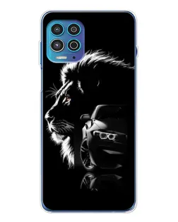 Чехол для Motorola MOTO G100 Pro с картинкой «BMW и лев»