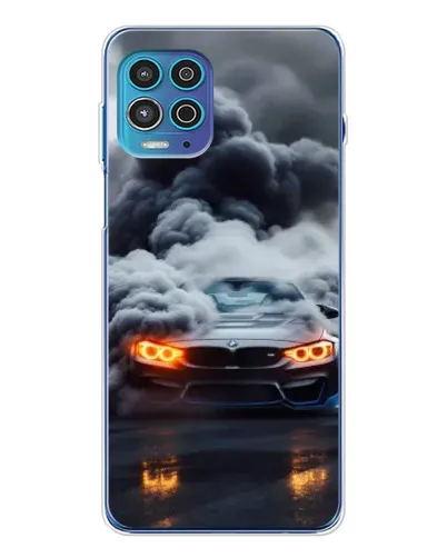 Чехол для Motorola MOTO G100 Pro с картинкой «BMW в дыму»