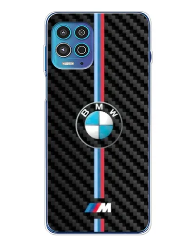 Чехол для Motorola MOTO G100 Pro с картинкой «Эмблема BMW и карбон»