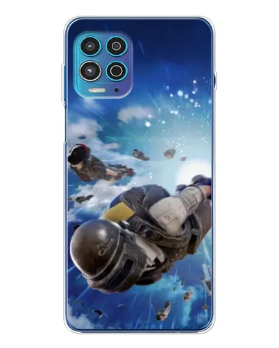 Чехол для Motorola MOTO G100 Pro с картинкой «Десант PUBG — прыжок»