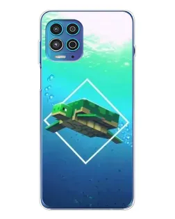Чехол для Motorola MOTO G100 Pro с картинкой «Черепаха Minecraft»