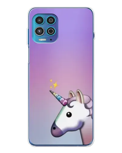 Чехол для Motorola MOTO G100 Pro с картинкой «Единорог градиент»