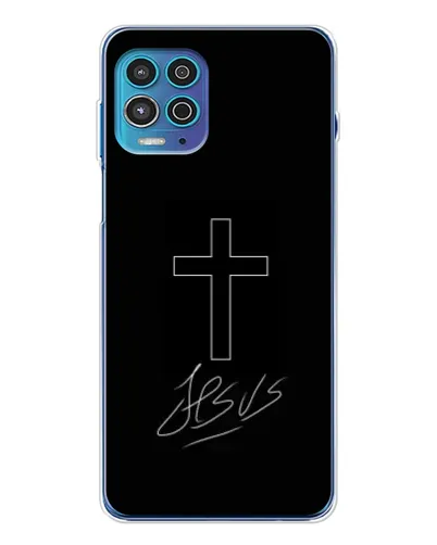Чехол для Motorola MOTO G100 Pro с картинкой «Графический крест Jesus» Чехол для Motorola MOTO G100 Pro с картинкой «Графический крест Jesus»