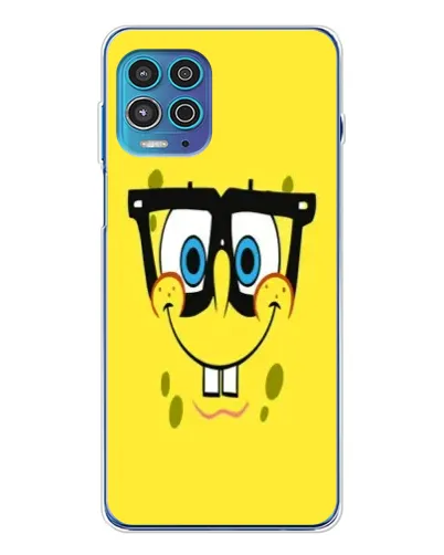 Чехол для Motorola MOTO G100 Pro с картинкой «Минималистичный Спанч Боб» Чехол для Motorola MOTO G100 Pro с картинкой «Минималистичный Спанч Боб»