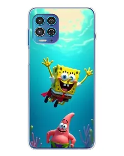 Чехол для Motorola MOTO G100 Pro с картинкой «Спанч Боб под водой»