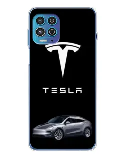 Чехол для Motorola MOTO G100 Pro с картинкой «Tesla Model Y» Чехол для Motorola MOTO G100 Pro с картинкой «Tesla Model Y»