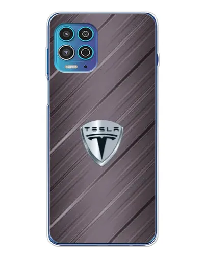 Чехол для Motorola MOTO G100 Pro с картинкой «Металлическая текстура Tesla»