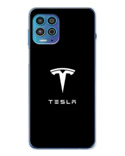 Чехол для Motorola MOTO G100 Pro с картинкой «Tesla White Logo» Чехол для Motorola MOTO G100 Pro с картинкой «Tesla White Logo»