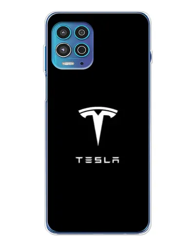 Чехол для Motorola MOTO G100 Pro с картинкой «Tesla White Logo»