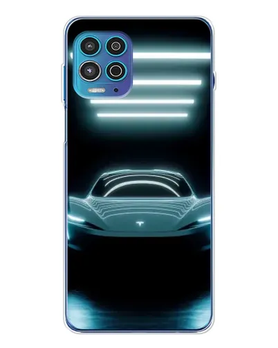 Чехол для Motorola MOTO G100 Pro с картинкой «Tesla в неоне»