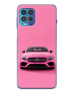 Чехол для Motorola MOTO G100 Pro с картинкой «Розовый Mercedes AMG»