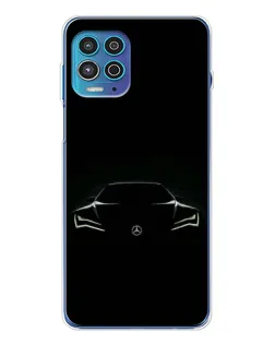 Чехол для Motorola MOTO G100 Pro с картинкой «Mercedes — силуэт авто»