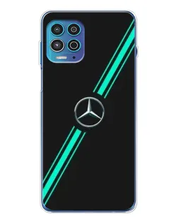 Чехол для Motorola MOTO G100 Pro с картинкой «Спортивные линии Mercedes»