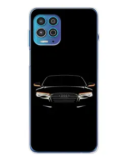 Чехол для Motorola MOTO G100 Pro с картинкой «Audi — ночной контур» Чехол для Motorola MOTO G100 Pro с картинкой «Audi — ночной контур»