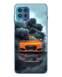 Чехол для Motorola MOTO G100 Pro с картинкой «Audi в облаках дыма» Чехол для Motorola MOTO G100 Pro с картинкой «Audi в облаках дыма»