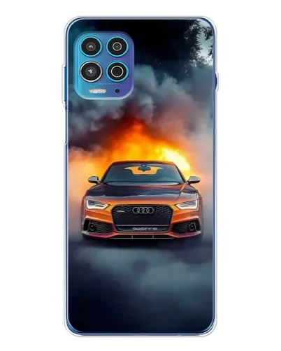 Чехол для Motorola MOTO G100 Pro с картинкой «Audi в огненном дыму» Чехол для Motorola MOTO G100 Pro с картинкой «Audi в огненном дыму»