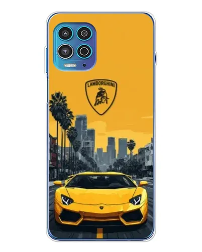 Чехол для Motorola MOTO G100 Pro с картинкой «Желтый Lamborghini город» Чехол для Motorola MOTO G100 Pro с картинкой «Желтый Lamborghini город»