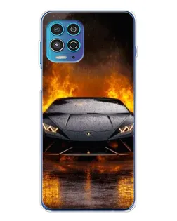 Чехол для Motorola MOTO G100 Pro с картинкой «Lamborghini в огне» Чехол для Motorola MOTO G100 Pro с картинкой «Lamborghini в огне»