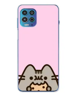 Чехол для Motorola MOTO G100 Pro с картинкой «Pusheen и печенье» Чехол для Motorola MOTO G100 Pro с картинкой «Pusheen и печенье»