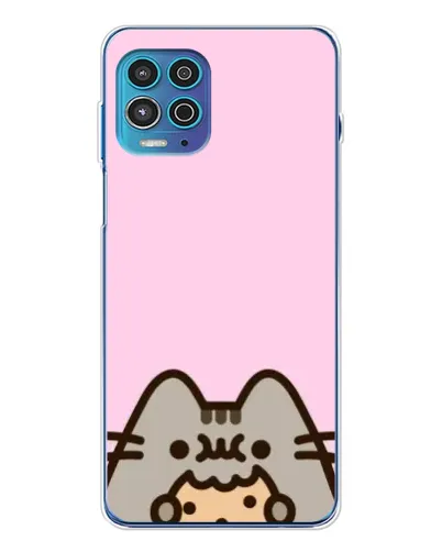 Чехол для Motorola MOTO G100 Pro с картинкой «Pusheen и печенье»