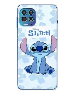 Чехол для Motorola MOTO G100 Pro с картинкой «Stitch среди цветов»