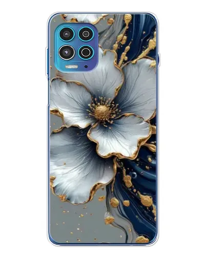 Чехол для Motorola MOTO G100 Pro с картинкой «Белый цветок и золотой флюид» Чехол для Motorola MOTO G100 Pro с картинкой «Белый цветок и золотой флюид»