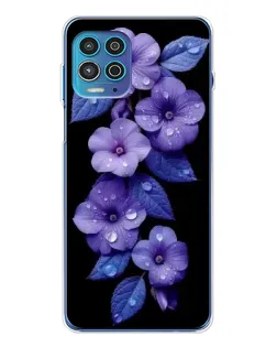 Чехол для Motorola MOTO G100 Pro с картинкой «Фиолетовые цветы с росою» Чехол для Motorola MOTO G100 Pro с картинкой «Фиолетовые цветы с росою»
