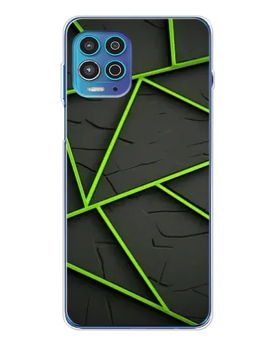Чехол для Motorola MOTO G100 Pro с картинкой «Зеленые геометрические линии»