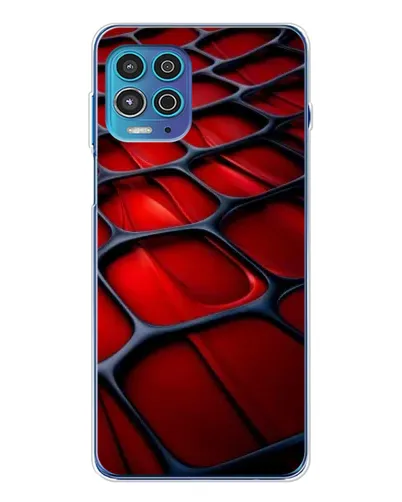 Чехол для Motorola MOTO G100 Pro с картинкой «Красная глянцевая сетка»