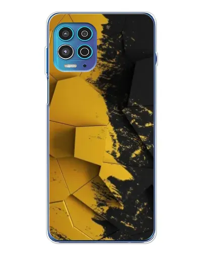 Чехол для Motorola MOTO G100 Pro с картинкой «Золотые осколки геометрии»