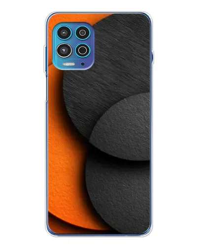 Чехол для Motorola MOTO G100 Pro с картинкой «Геометрия оранжевых кругов»